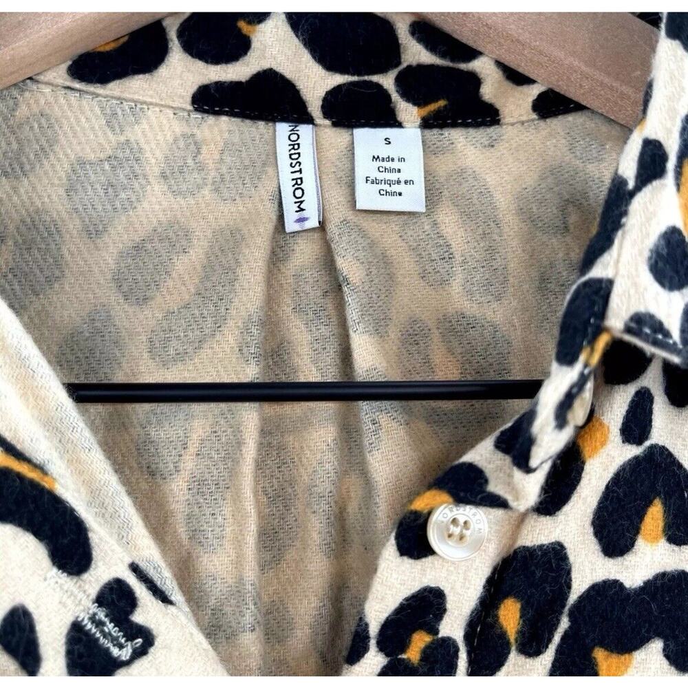 Nordstrom Flannel Patchwork Shore Leopard Print P… - image 3